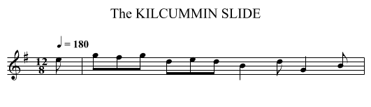 KILCUMMIN SLIDE, The - staff notation