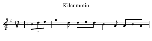 Kilcummin - staff notation