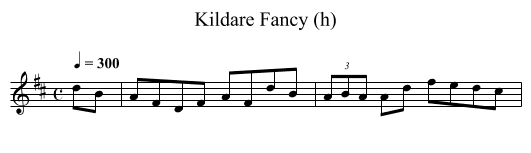 Kildare Fancy (h) - staff notation