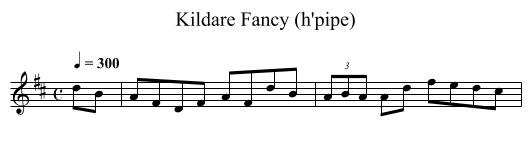 Kildare Fancy (h'pipe) - staff notation