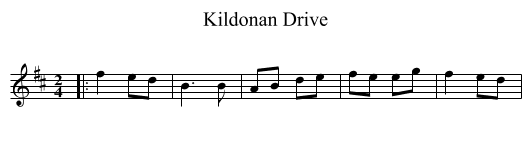 Kildonan Drive - staff notation