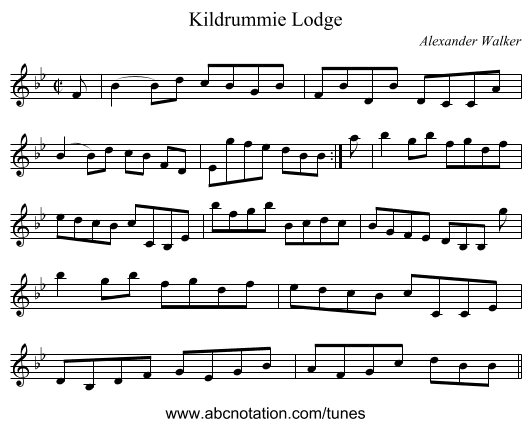 Kildrummie Lodge - staff notation
