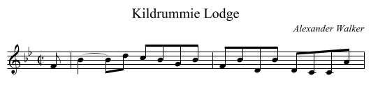 Kildrummie Lodge - staff notation