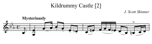 Kildrummy Castle [2] - staff notation