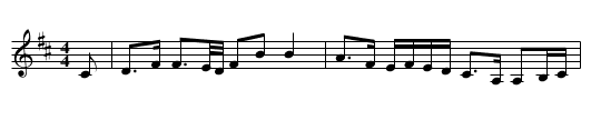 Kildrummy Castle - staff notation