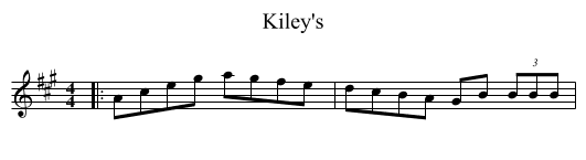 Kiley's - staff notation