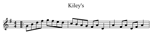 Kiley's - staff notation