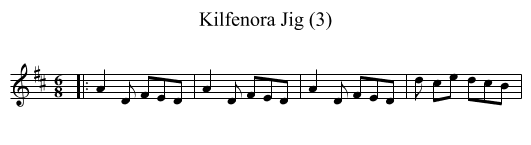 Kilfenora Jig (3) - staff notation