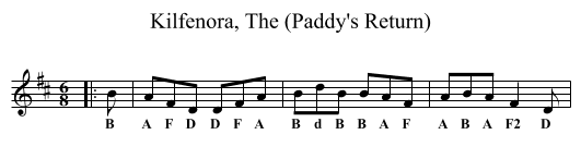 Kilfenora, The (Paddy's Return) - staff notation