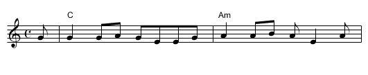 Kilgary Mountain - staff notation