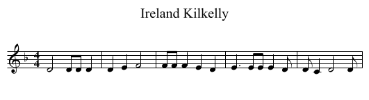 Kilkelly, Ireland - staff notation