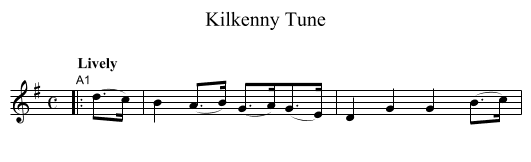 Kilkenny Tune - staff notation