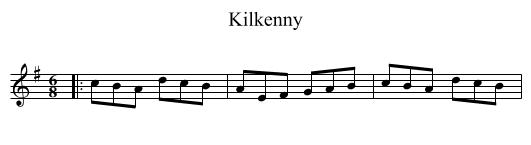 Kilkenny - staff notation