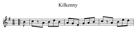 Kilkenny - staff notation