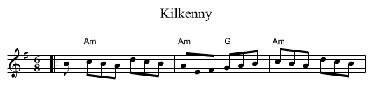 Kilkenny - staff notation