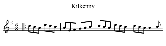 Kilkenny - staff notation