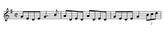 Killannan's Fancy - staff notation