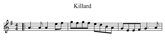 Killard - staff notation