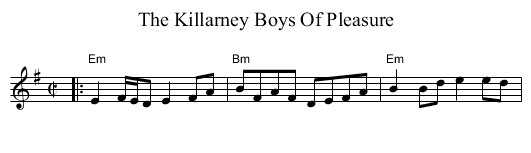 Killarney Boys Of Pleasure, The - staff notation