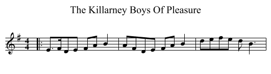 Killarney Boys Of Pleasure, The  - staff notation