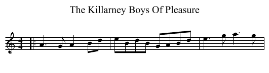 Killarney Boys Of Pleasure, The  - staff notation