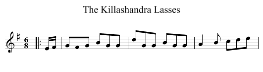 Killashandra Lasses, The  - staff notation