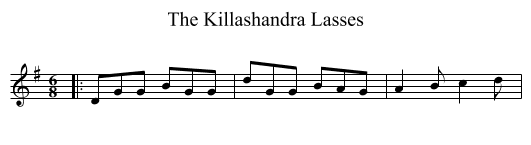 Killashandra Lasses, The  - staff notation