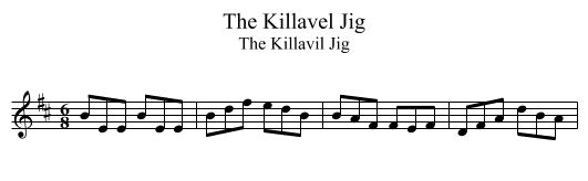 Killavel Jig, The - staff notation