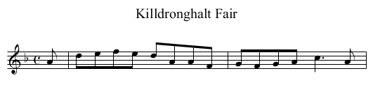 Killdronghalt Fair - staff notation