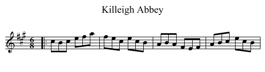 Killeigh Abbey - staff notation