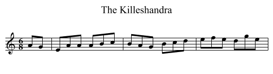 Killeshandra, The - staff notation