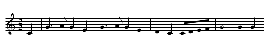 Killiecrankie - staff notation