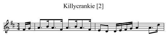 Killycrankie [2] - staff notation