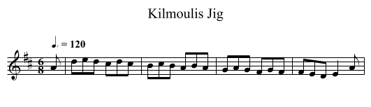 Kilmoulis Jig - staff notation