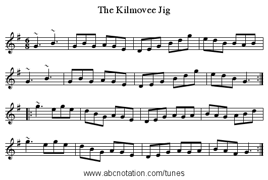 Kilmovee Jig, The - staff notation
