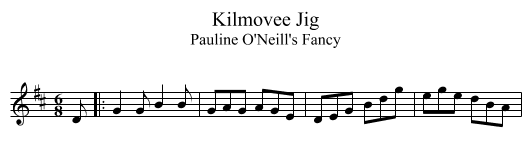 Kilmovee Jig - staff notation