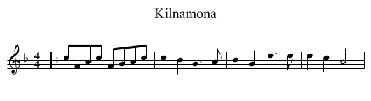 Kilnamona - staff notation