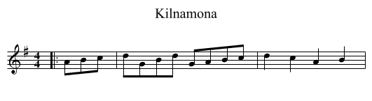 Kilnamona - staff notation