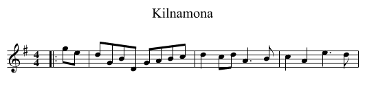 Kilnamona - staff notation