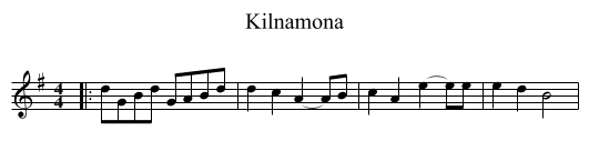Kilnamona - staff notation