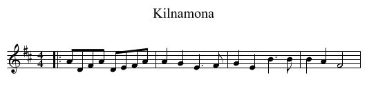 Kilnamona - staff notation