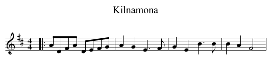 Kilnamona - staff notation