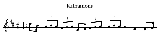 Kilnamona - staff notation