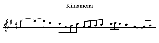 Kilnamona - staff notation