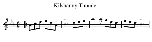 Kilshanny Thunder - staff notation