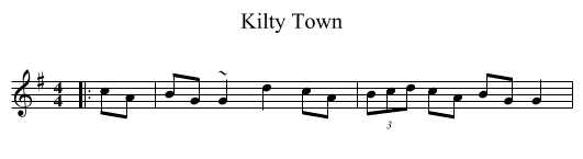 Kilty Town - staff notation