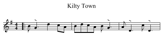Kilty Town - staff notation