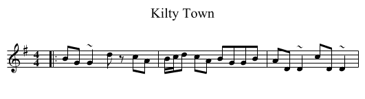 Kilty Town - staff notation