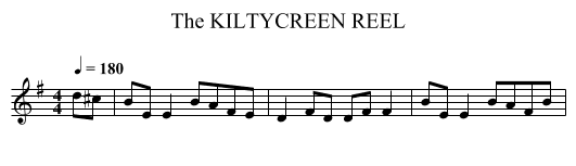 KILTYCREEN REEL, The - staff notation