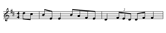 Kiltycreen - staff notation